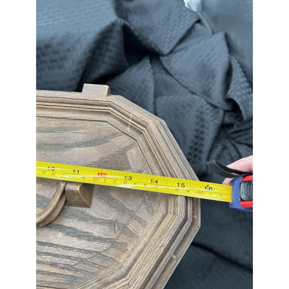 Vintage Lerner Faux Wood Sewing Box with Plastic Insert for Notions and Handle - Picture 4 of 6